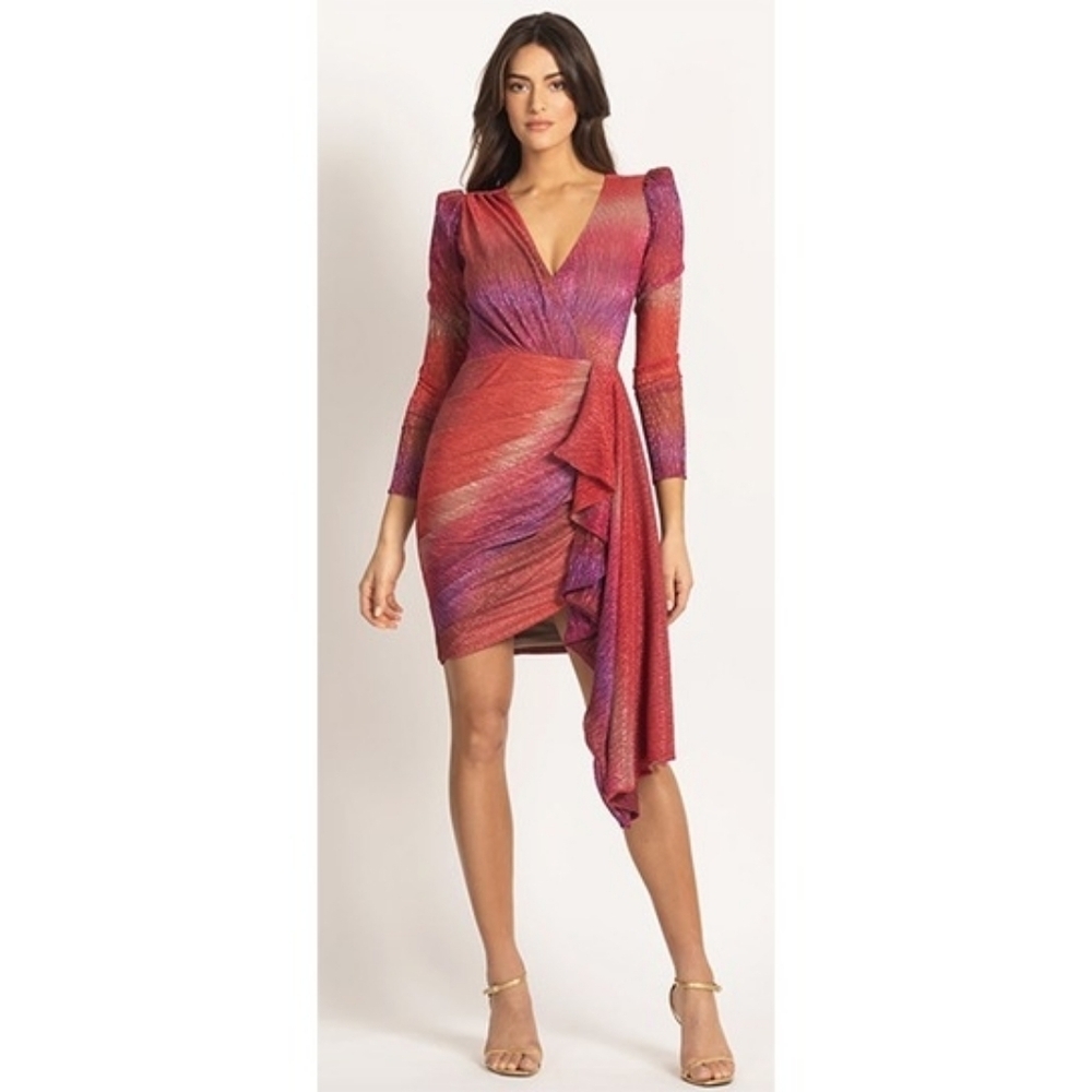PatBO Ombre Lurex Mini Dress